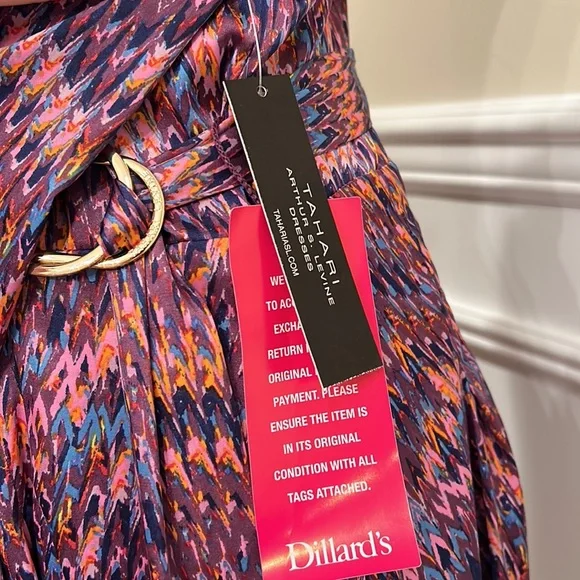 Tahari Arthur S. Levine Faux Wrap Long sleeve midi dress - Picture 5 of 6